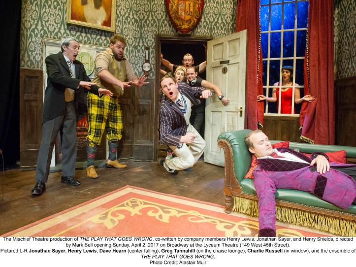 'The Play That Goes Wrong' Play performed at the Duchess Theatre. London, Britain