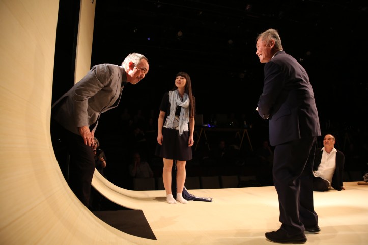 Classic Stage CompanyPacific Overtures Book by JOHN WEIDMAN  Music and Lyrics by STEPHEN SONDHEIM  Additional Material by HUGH WHEELER  Directed and Designed by JOHN DOYLE With KARL JOSEF CO, MARC DELACRUZ, STEVEN ENG, MEGAN MASAKO HALEY,  ANN HARADA, KIMBERLY IMMANUEL, AUSTIN KU, KELVIN MOON LOH, ORVILLE MENDOZA, MARC OKA, THOM SESMA, GEORGE TAKEI Music Supervisor ROB BERMAN  Music Director GREG JARRETT  Costume Design ANN HOULD-WARD  Lighting Design JANE COX  Sound Design DAN MOSES SCHREIER  Hair &amp; Makeup Design J. JARED JANAS