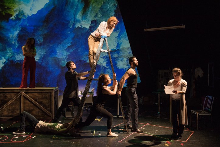 Julie (Jennye Peirsol) listens to her daughter (Santina Umbach) read a poem