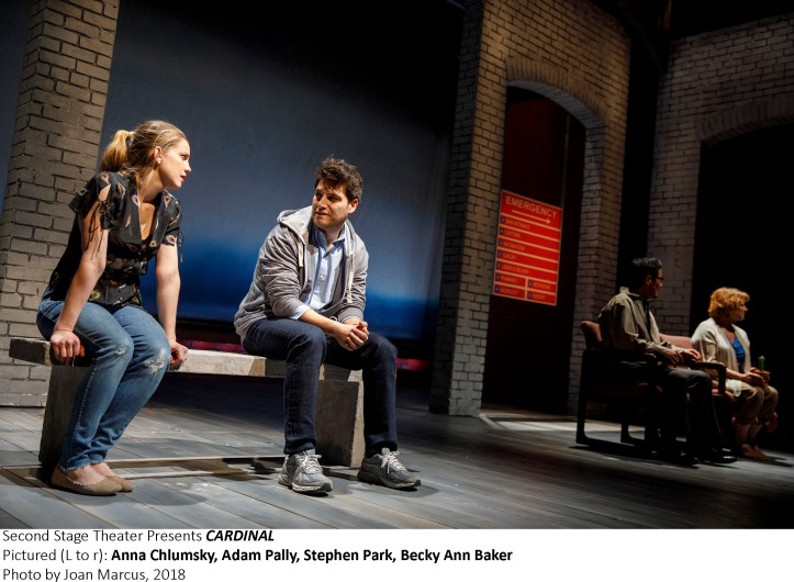 Second Stage Theater Cardinal By  Greg Pierce Directed By Whorlsky Cast Beck Ann Baker Anna Chlumsky Alex Hurt Adam Pally Stephen Park Eugene Young