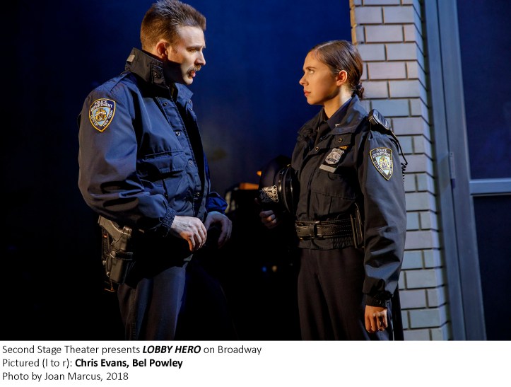 LOBBY HERO  By KENNETH LONERGAN Directed by TRIP CULLMAN With MICHAEL CERA, CHRIS EVANS, BRIAN TYREE HENRY, BEL POWLEY