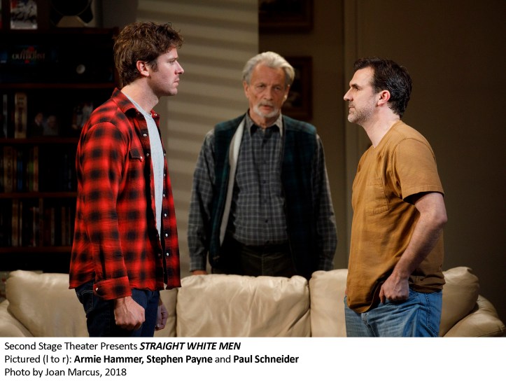 STRAIGHT WHITE MEN
By YOUNG JEAN LEE 

Directed by ANNA D. SHAPIRO

With KATE BORNSTEIN, JOSH CHARLES, TY DEFOE, ARMIE HAMMER, STEPHEN PAYNE, PAUL SCHNEIDER