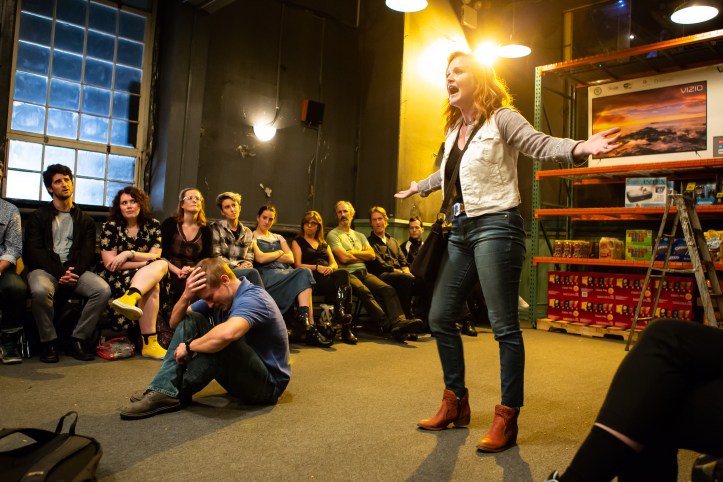 Edmund Donovan and Heidi Armbruster in CLARKSTON, part of LEWISTON _ CLARKSTON at Rattlestick Playwrights Theater - Photo by Jeremy Daniel