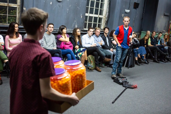 Noah Robbins and Edmund Donovan in CLARKSTON, part of LEWISTON _ CLARKSTON at Rattlestick Playwrights Theater - Photo by Jeremy Daniel (1)