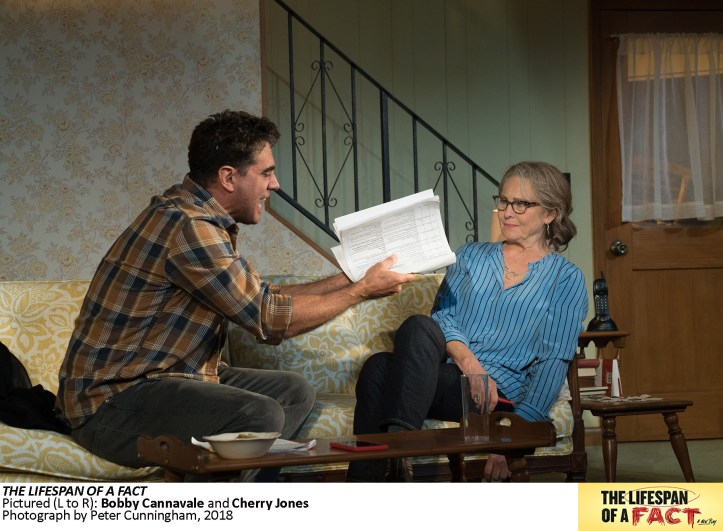 7270 The Lifespan of a Fact, Pictured L to R, Bobby Cannavale and Cherry Jones, Photograph by Peter Cunningham, 2018