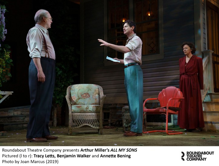 0367r_Tracy Letts, Benjamin Walker and Annette Bening in Arthur Miller's ALL MY SONS, Photo by Joan Marcus 2019