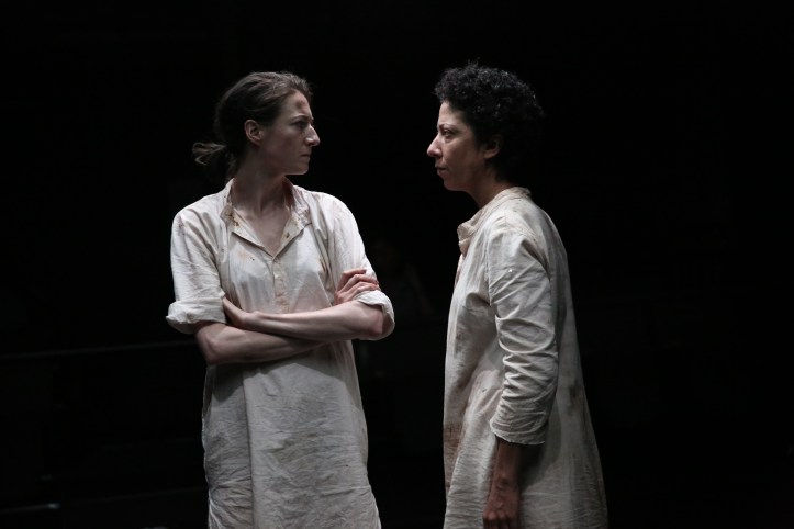Renata Friedman and Sarah Nina Hayon in the World Premiere production of NO ONE IS FORGOTTEN - Photo by Paula Court (2)